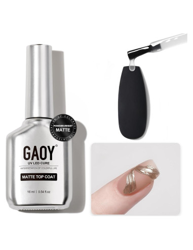 Top Coat Mate GAOY 16ml Resistente al Polvo para Uñas