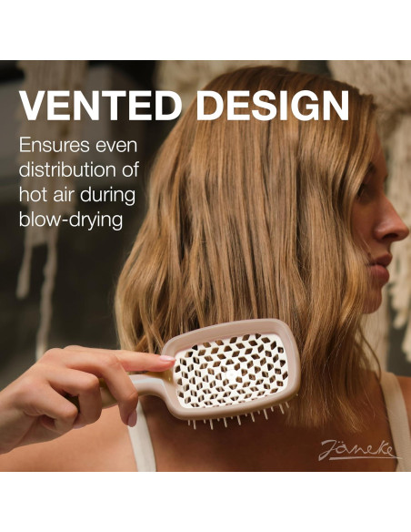 Cepillo Desenredante Janeke Superbrush Nude para Todo Tipo de Cabello