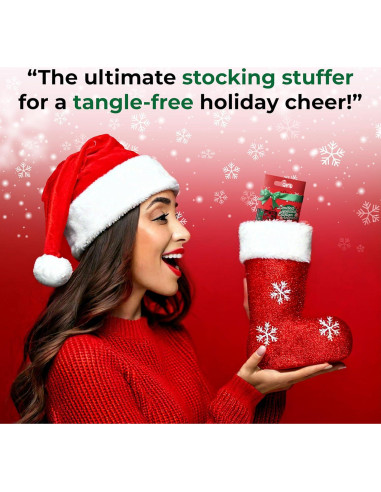 Cepillo de Cabello UNbrush Mini Holiday Verde Pino 19.6x7.6cm