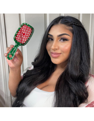 Cepillo de Cabello UNbrush Mini Holiday Verde Pino 19.6x7.6cm