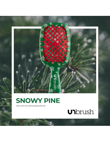 Cepillo de Cabello UNbrush Mini Holiday Verde Pino 19.6x7.6cm