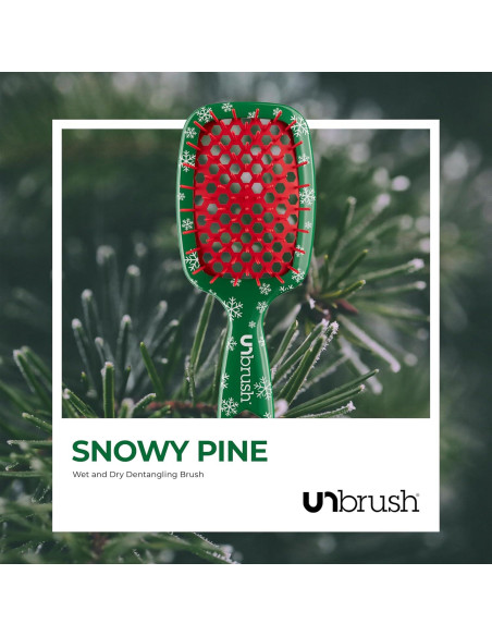 Cepillo de Cabello UNbrush Mini Holiday Verde Pino 19.6x7.6cm Cepillo de Cabello UNbrush Mini Holiday Verde Pino 19.6x7.6cm