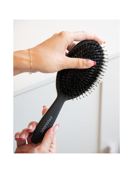 Cepillo de Cerdas de Jabalí FRAMAR Negro para Cabello Fino Cepillo de Cerdas de Jabalí FRAMAR Negro para Cabello Fino