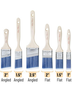 Pinceles para Pintura Bates - Paquete de 6, Cerdas Naturales 2