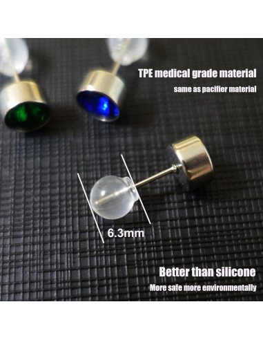 102 Copas de Seguridad TPE para Pendientes OwlkOrmy - Suaves y Cómodas