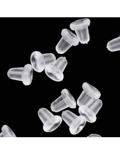 500 Tapones Transparentes de Goma para Pendientes Chunney 2