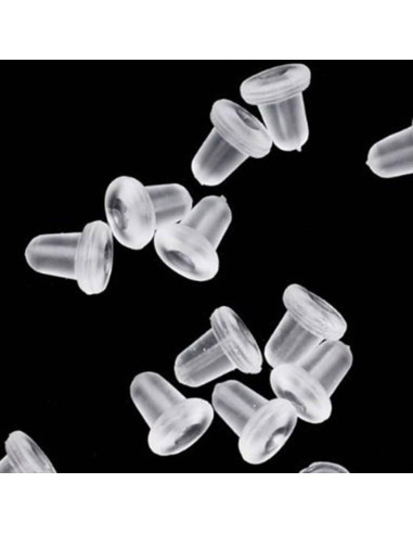 500 Tapones Transparentes de Goma para Pendientes Chunney