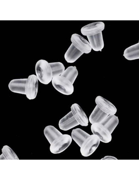 500 Tapones Transparentes de Goma para Pendientes Chunney