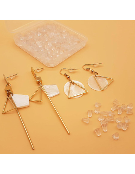 200 Respaldo de Aretes de Silicona Zocita Transparentes 0.51 cm