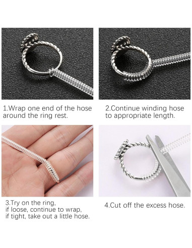 75 Pcs Ajustadores de Talla de Anillo Silicona SHEHARUHI