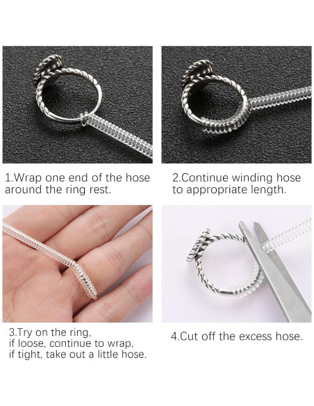 75 Pcs Ajustadores de Talla de Anillo Silicona SHEHARUHI