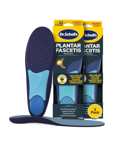 Plantillas ortopédicas Dr. Scholl para mujeres - Alivio fascitis plantar