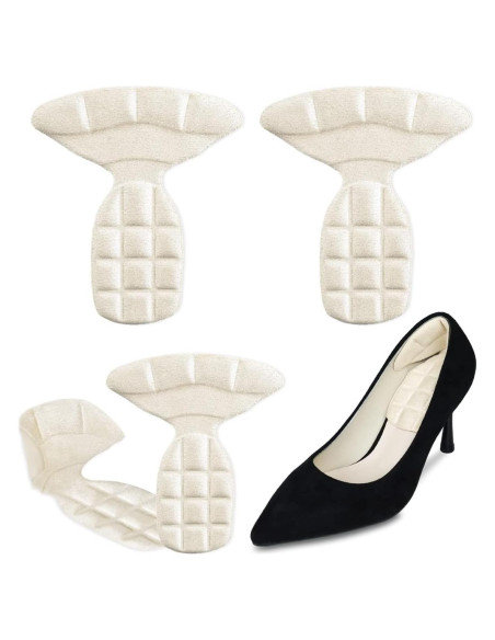 Empuñaduras para Talones SQHT Beige - 2 Pares, Gel Reutilizables