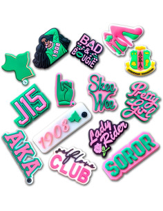 Encantos de Decoración para Zapatos Clog Chionwen 14 Piezas Rosa 2