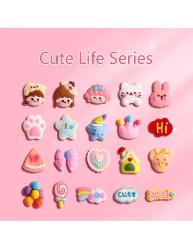 100 Charms de PVC para Zapatos - Diseños Animales y Frutas