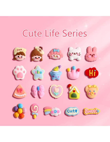 100 Charms de PVC para Zapatos - Diseños Animales y Frutas