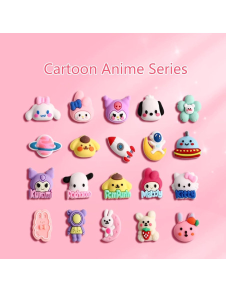 100 Charms de PVC para Zapatos - Diseños Animales y Frutas