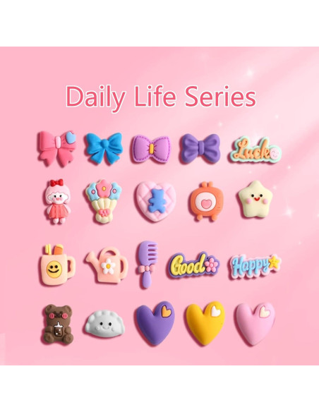 100 Charms de PVC para Zapatos - Diseños Animales y Frutas