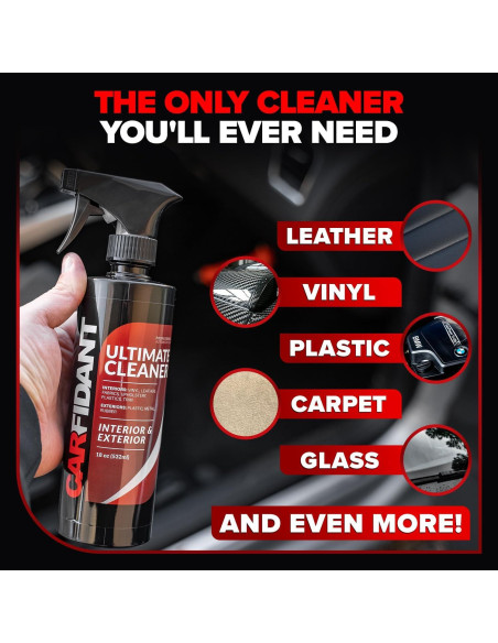 Limpiador Interior Carfidant 32oz - Elimina Manchas y Olores