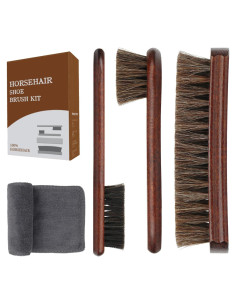Kit de Cepillos para Zapatos de Cuero Zzisland 4 Piezas
