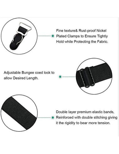 Clip de Medias Ajustable Elástico Doble Vía 8 Pcs