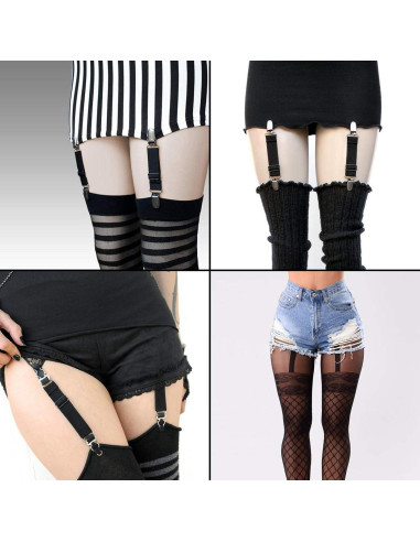 Clip de Medias Ajustable Elástico Doble Vía 8 Pcs