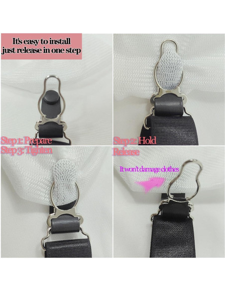 Clip de Medias Ajustable Elástico Doble Vía 8 Pcs