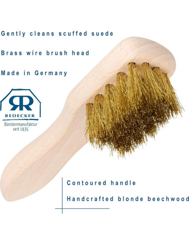 Cepillo de Suede Redecker con Mango de Haya 12.1 cm