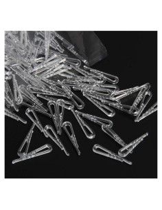 500 Clips de Plástico Transparente SBYURE en Forma de U