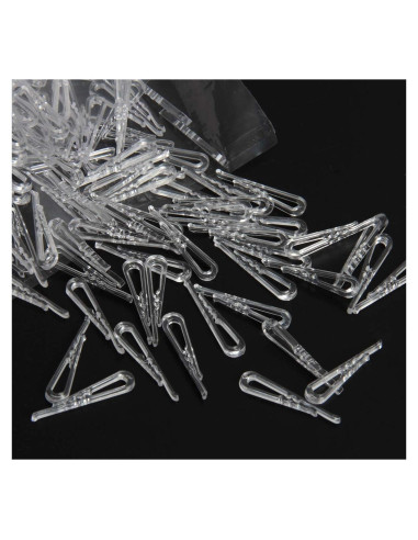500 Clips de Plástico Transparente SBYURE en Forma de U