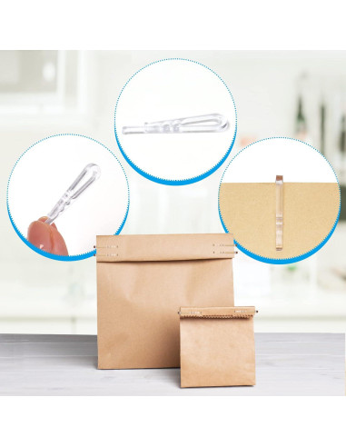 500 Clips de Plástico Transparente SBYURE en Forma de U