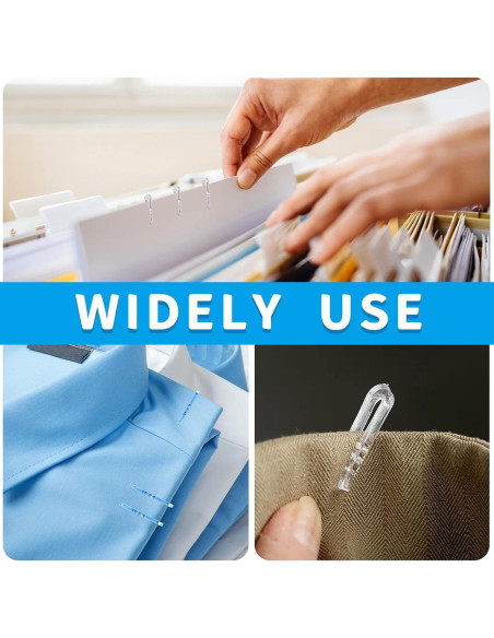 500 Clips de Plástico Transparente SBYURE en Forma de U