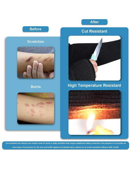 Mangas Protectores Resistentes a Cortes Aramida - 45.72 cm