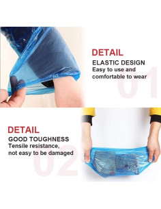 Cubiertas de mangas plásticas desechables Greenour 40.64 cm 2