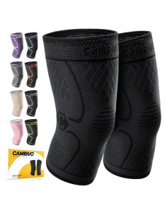 Rodilleras de Compresión CAMBIVO para Alivio de Dolor - Mediano Negro