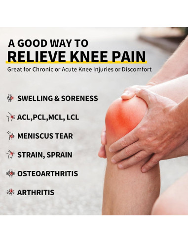 Rodilleras de Compresión CAMBIVO para Alivio de Dolor - Mediano Negro