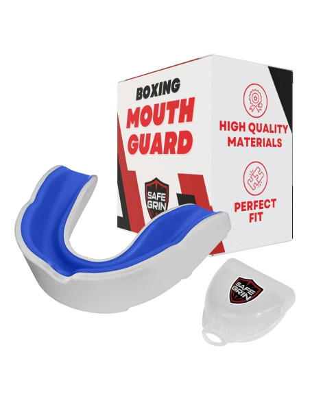 Protector Bucal Safe Grin para Boxeo y MMA - Adulto Blanco