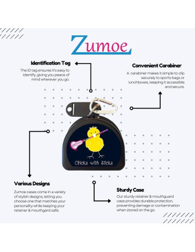 Estuche para Protector Bucal Deportivo Lacrosse Chick Aqua