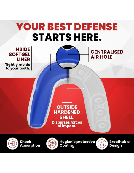 Protector Bucal Safe Grin para Boxeo y MMA - Adulto Blanco