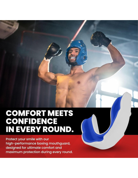Protector Bucal Safe Grin para Boxeo y MMA - Adulto Blanco