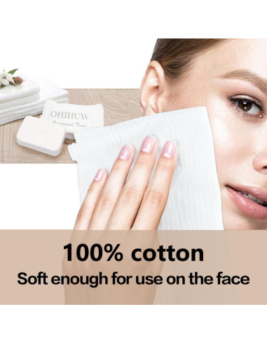 Toalla Desechable Grande OHIHUW 30 Piezas Algodón Reutilizable
