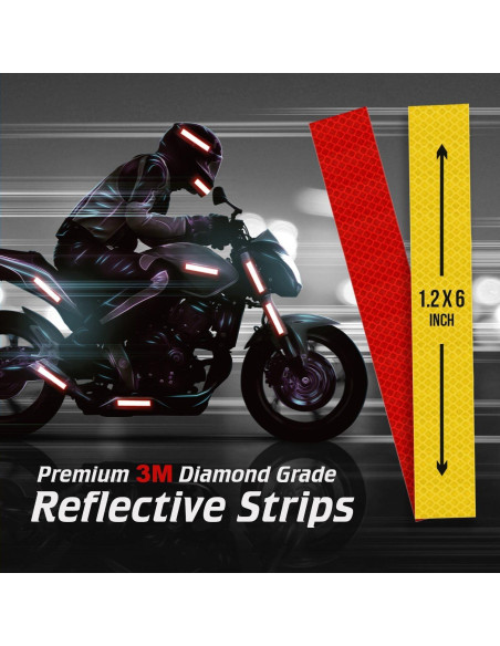 Tiras Reflectantes Rojas SmartSign 3M 3.81 x 15.24 cm - Paquete de 4