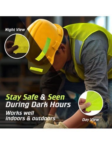 Tiras Reflectantes Rojas SmartSign 3M 3.81 x 15.24 cm - Paquete de 4