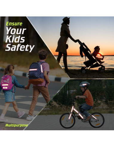 Tiras Reflectantes Rojas SmartSign 3M 3.81 x 15.24 cm - Paquete de 4