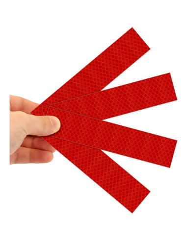 Tiras Reflectantes Rojas SmartSign 3M 3.81 x 15.24 cm - Paquete de 4