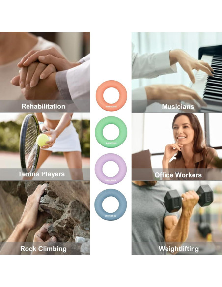 Entrenador de Fuerza de Agarre SIMPLECOOL 60lb Silicona Azul