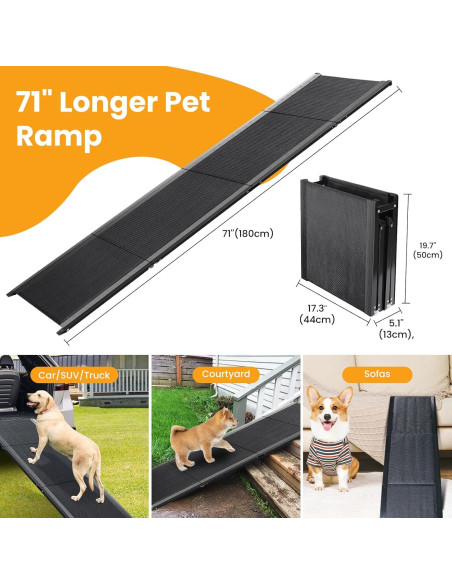 Rampa Plegable para Perros PALATALA 180 cm Antideslizante