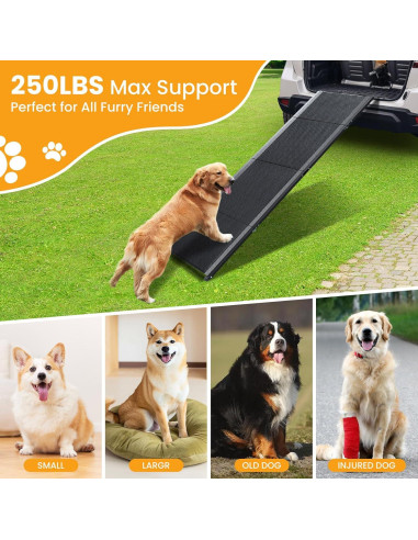 Rampa Plegable para Perros PALATALA 180 cm Antideslizante