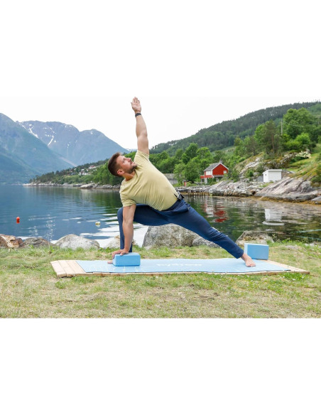 Bloques de Yoga Hydrow - Espuma EVA Azul 22.86x15.24x10.16 cm