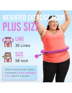 Aro de Hula con Peso JKSHMYT 30 Enlaces Ajustables 1.36 kg 2